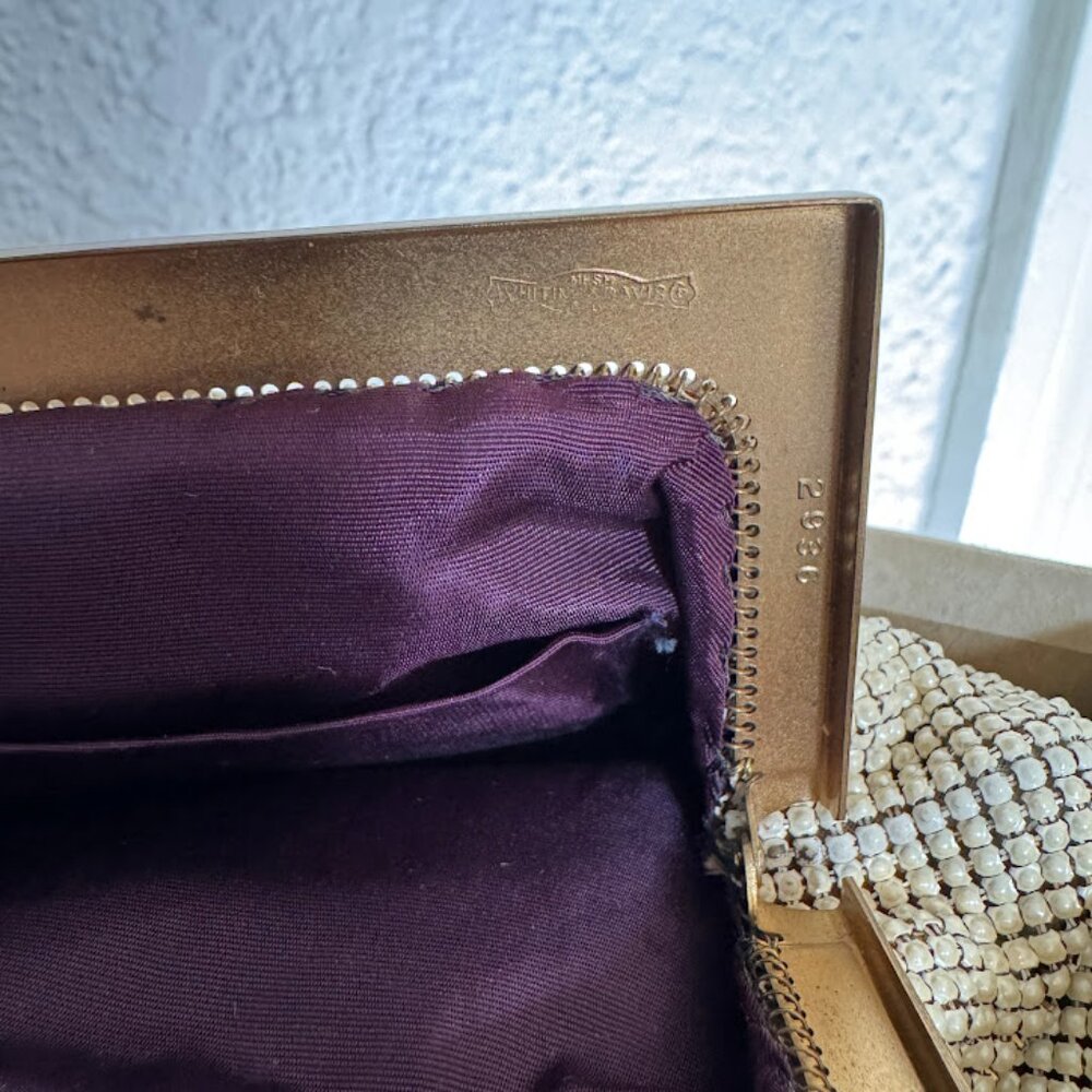 Vintage Mesh Whiting And Davis Small Clutch - image 5